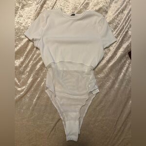 White mesh bodysuit